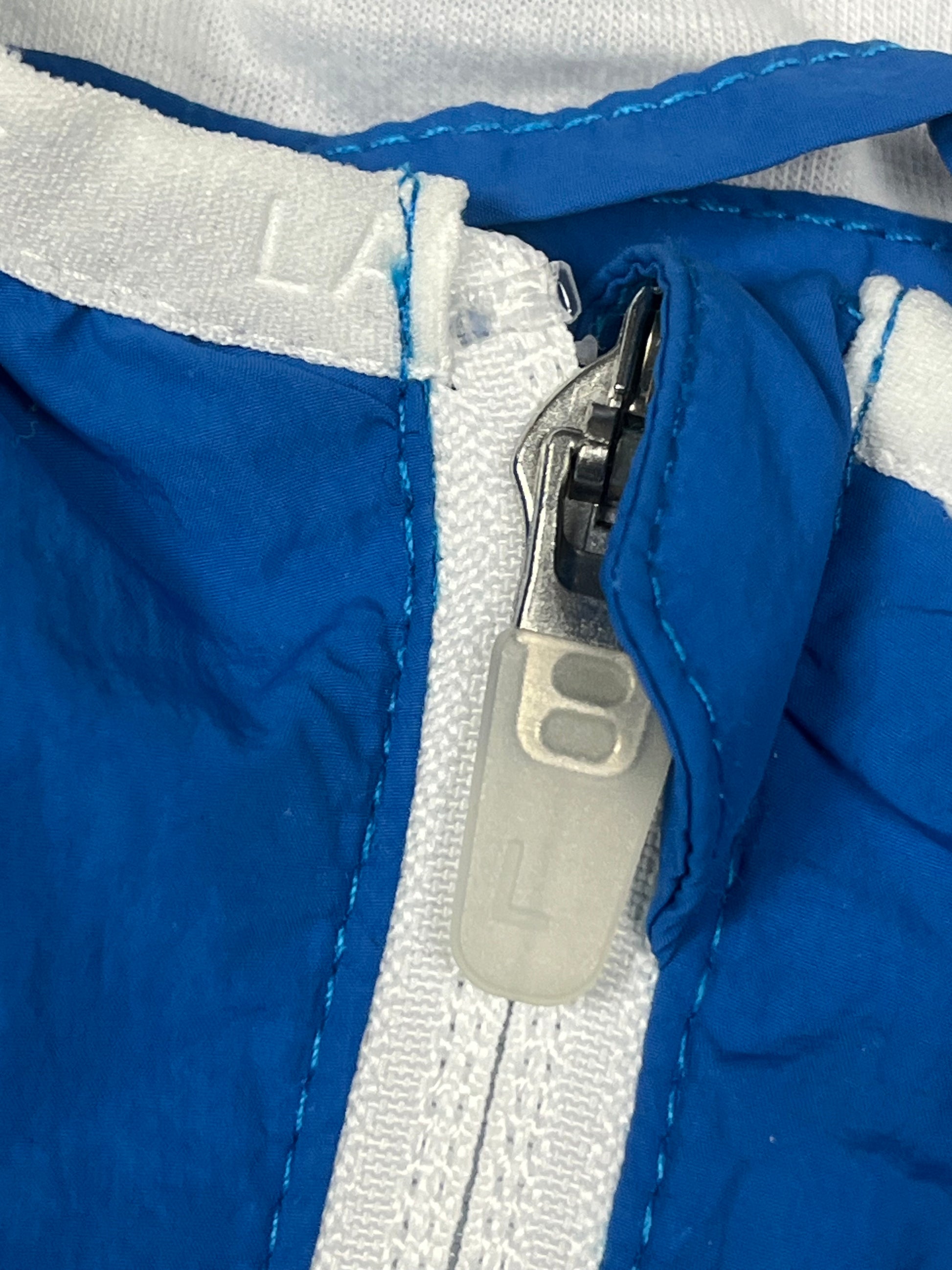 blue Lacoste halfzip windbreaker {S}