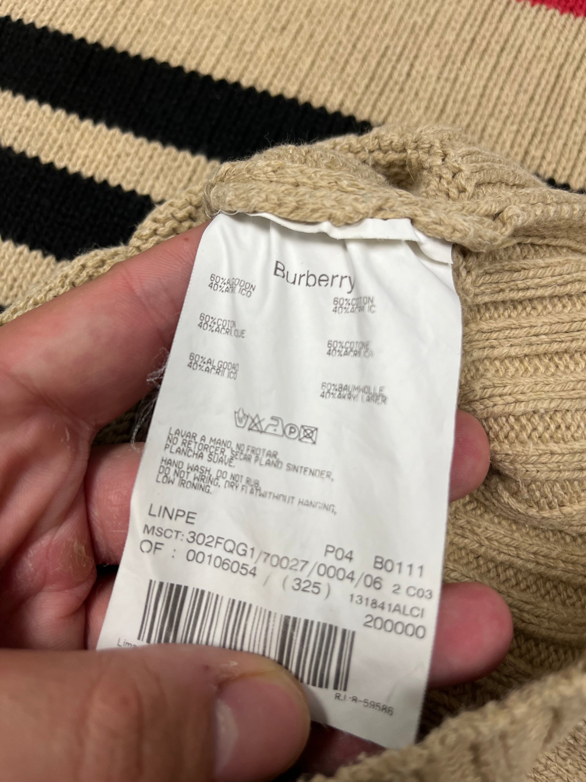 vintage Burberry knittedsweater {L}