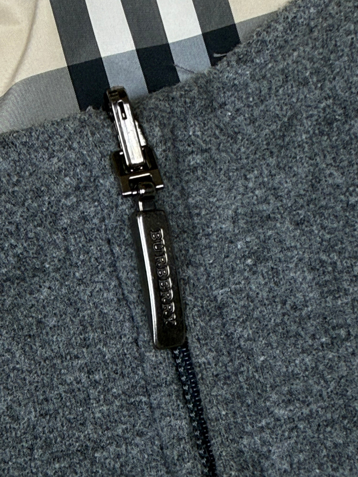 vintage Burberry reversible sweatjacket {S}
