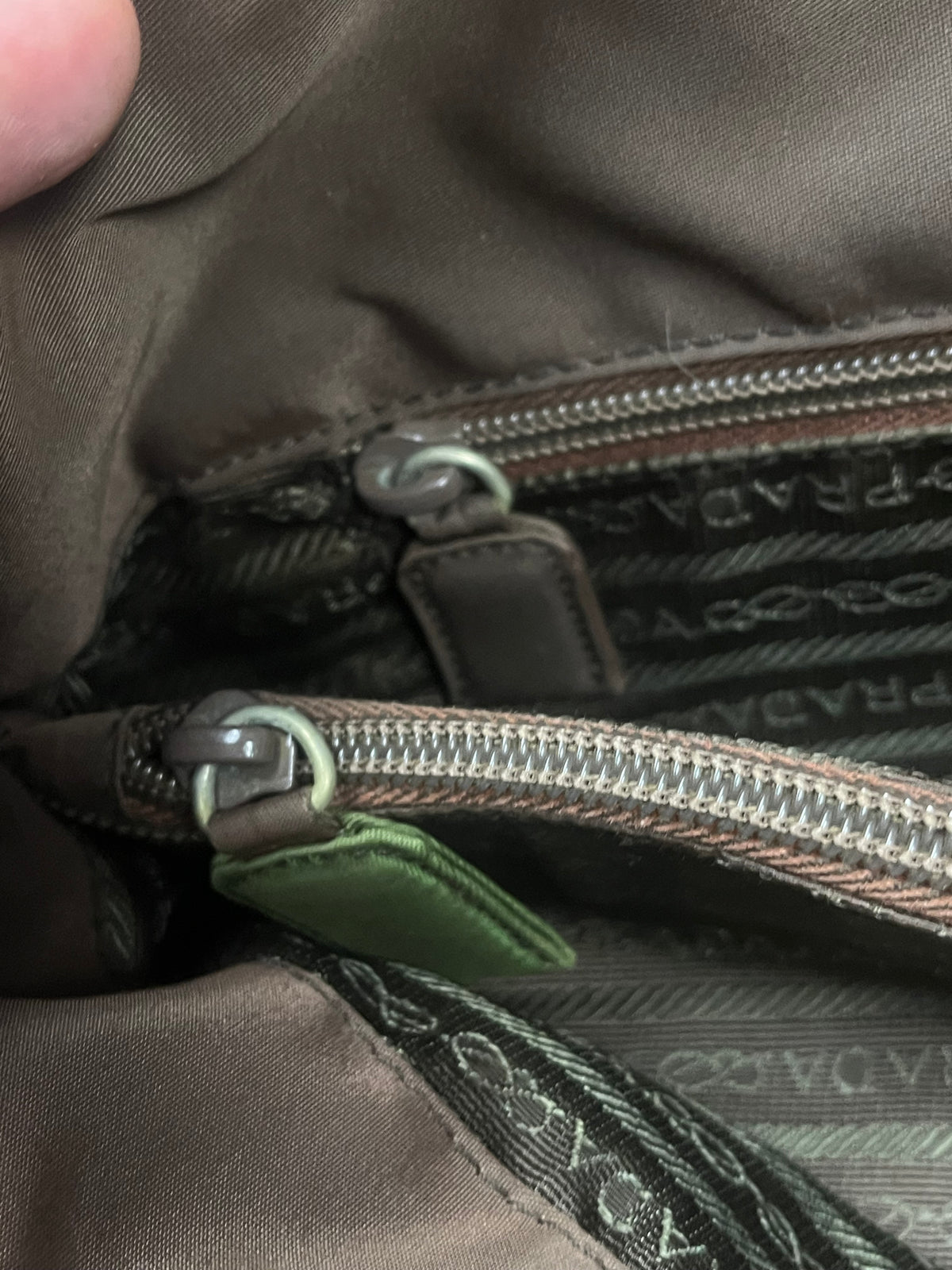vintage brown Prada shopper