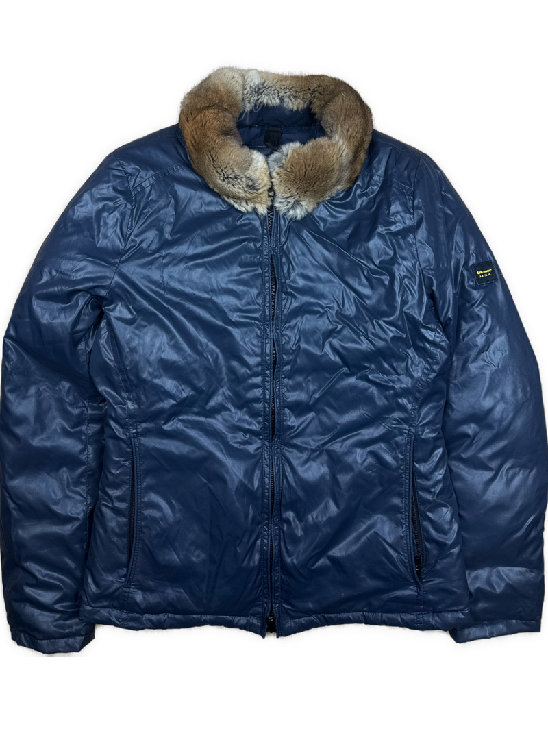 vintage Blauer winterjacket (real fur) {S}