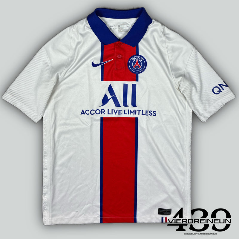 white Nike PSG Paris Saint Germain home jersey {S}