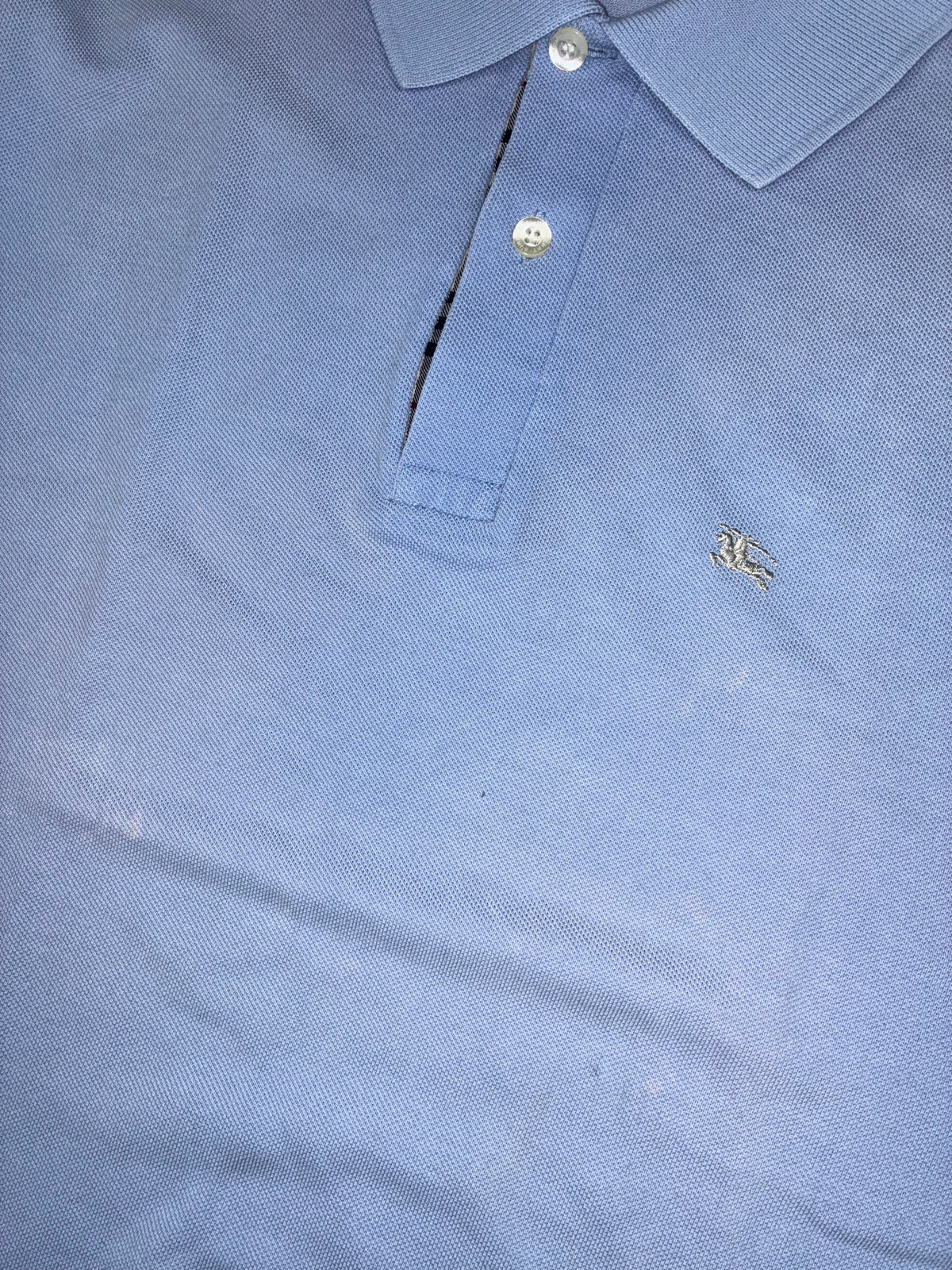 vintage babyblue Burberry polo {L}
