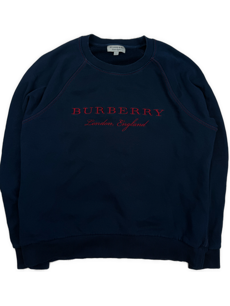 vintage navyblue Burberry sweater {L}