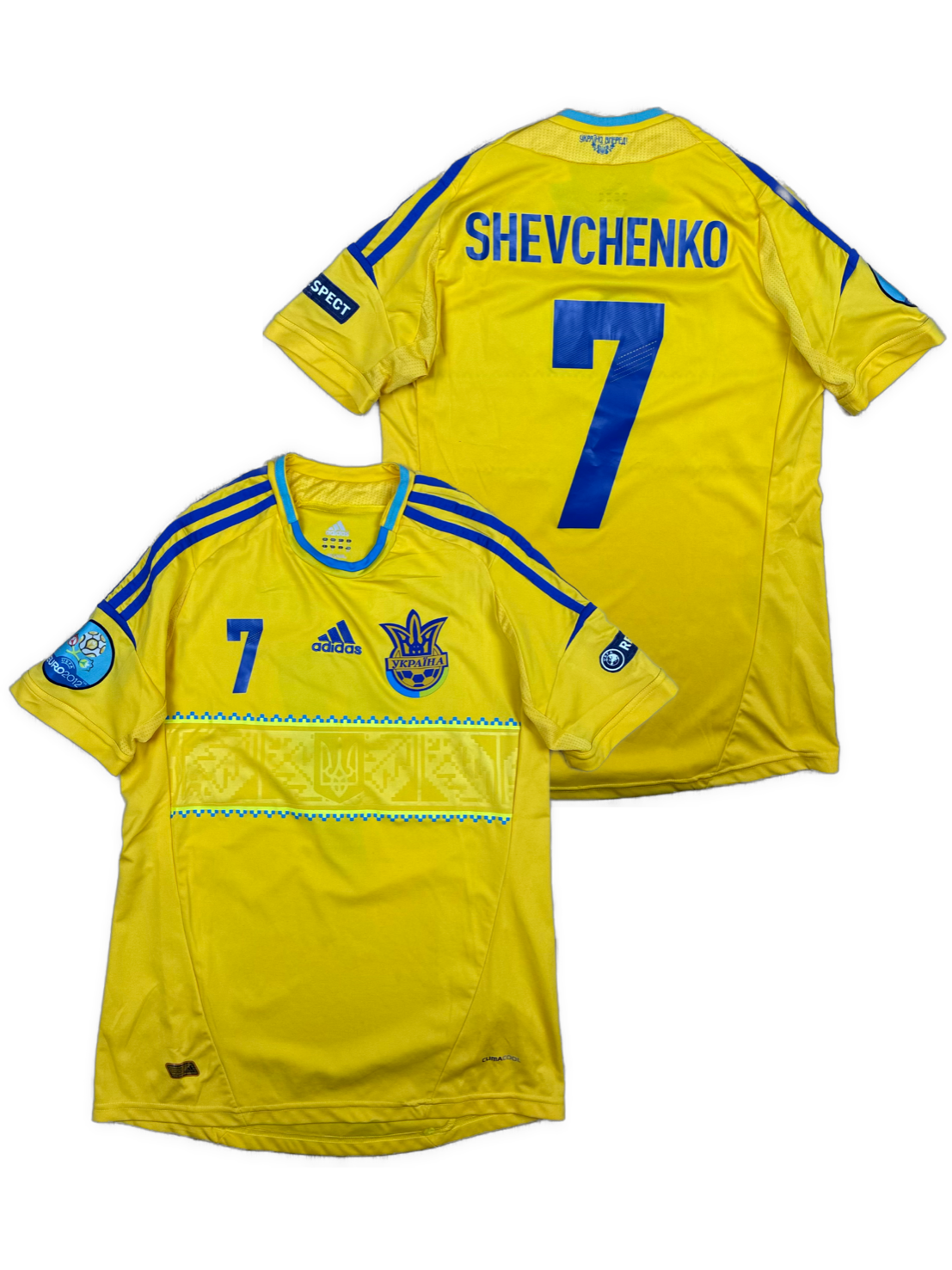 vintage Adidas Ukraine SHEVCHENKO7 home jersey {M}