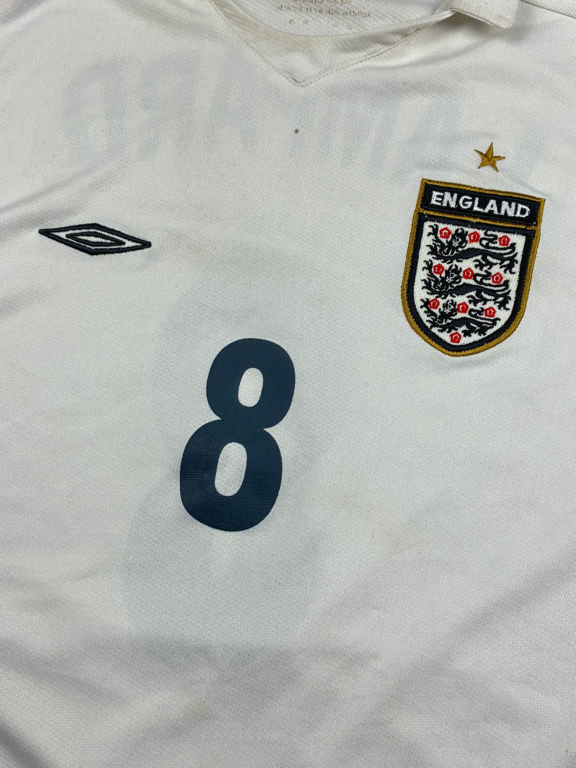 vintage Umbro England LAMPARD8 home jersey {M}