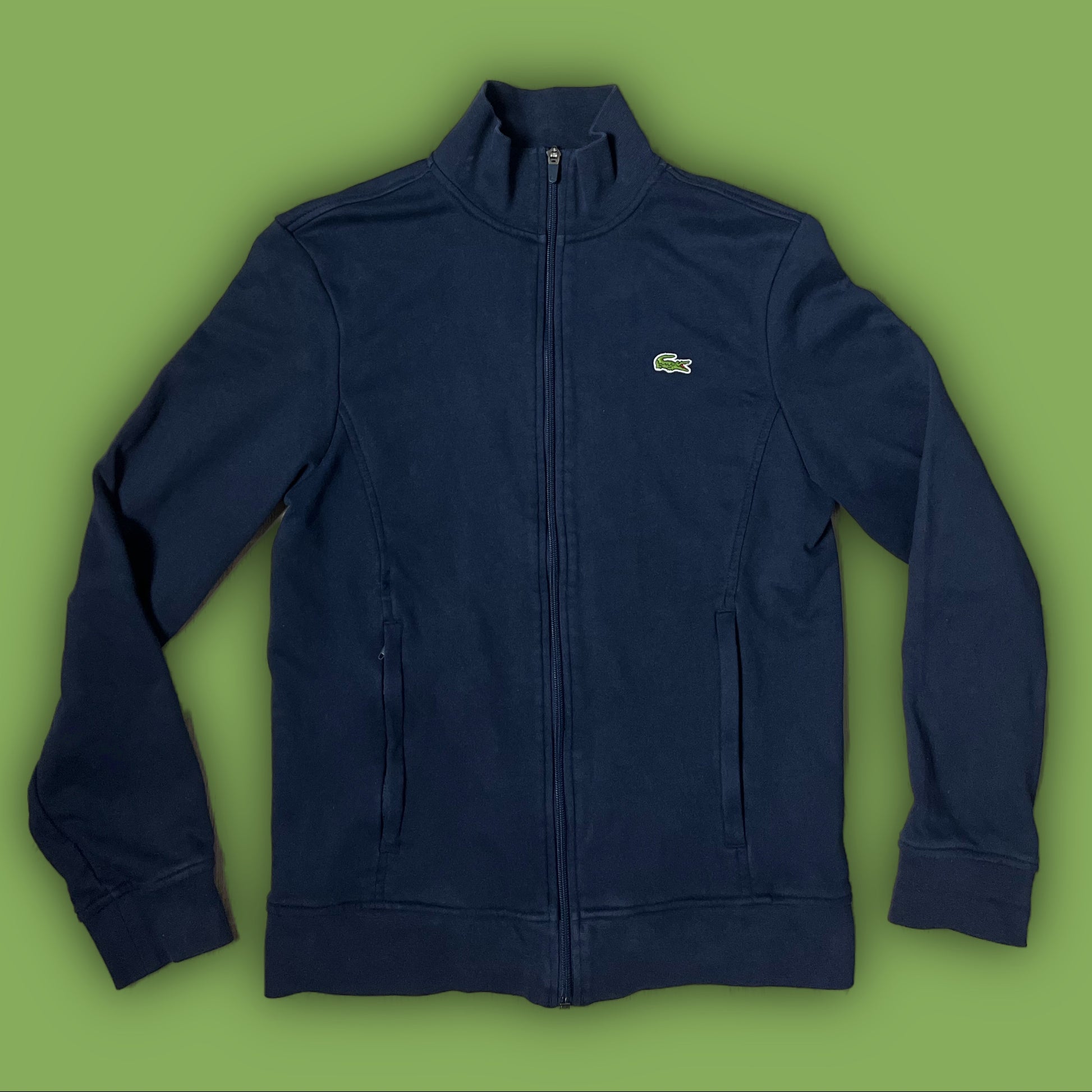 navyblue Lacoste sweatjacket {S}