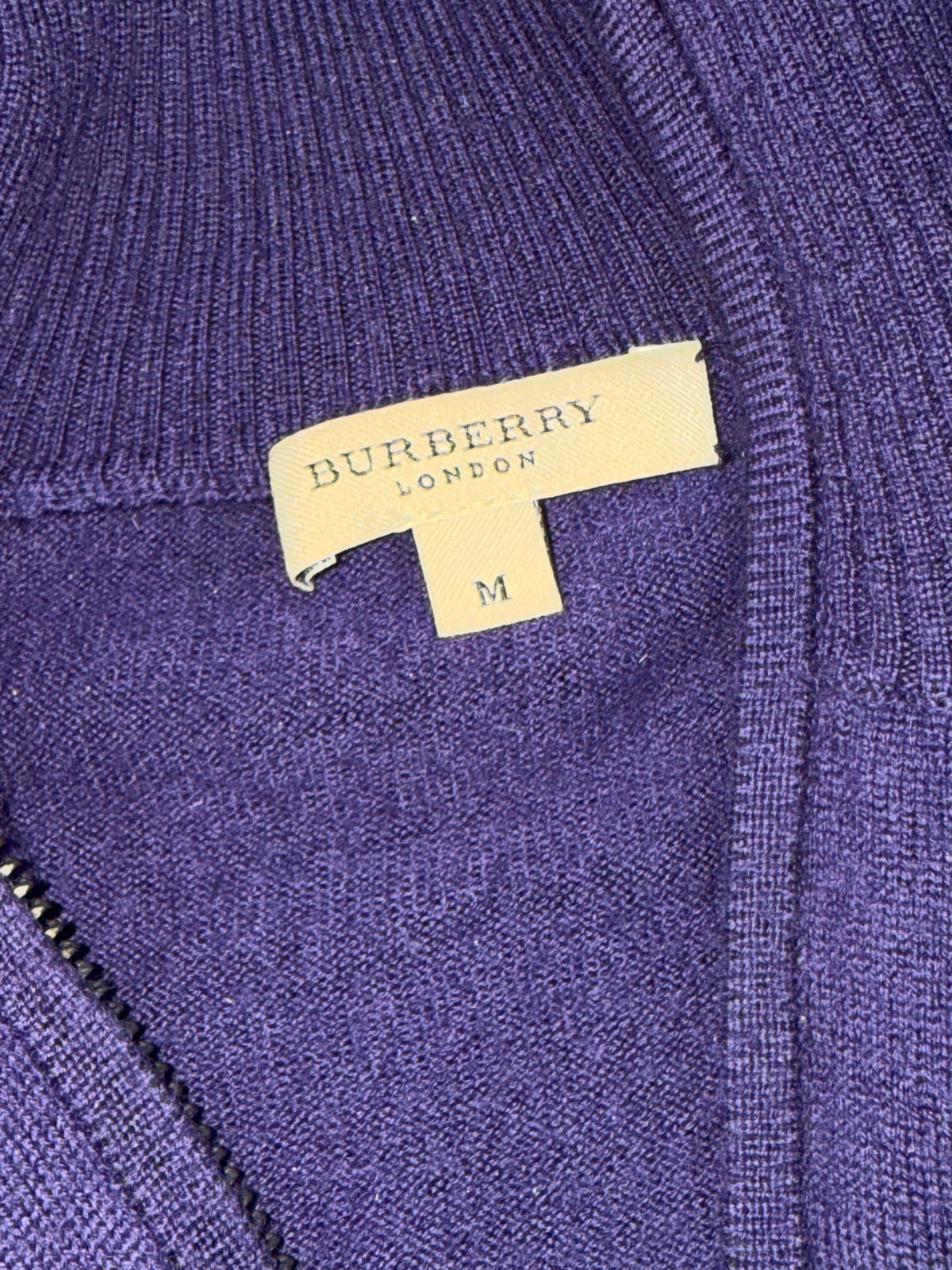vintage purple Burberry quarterzip {S}