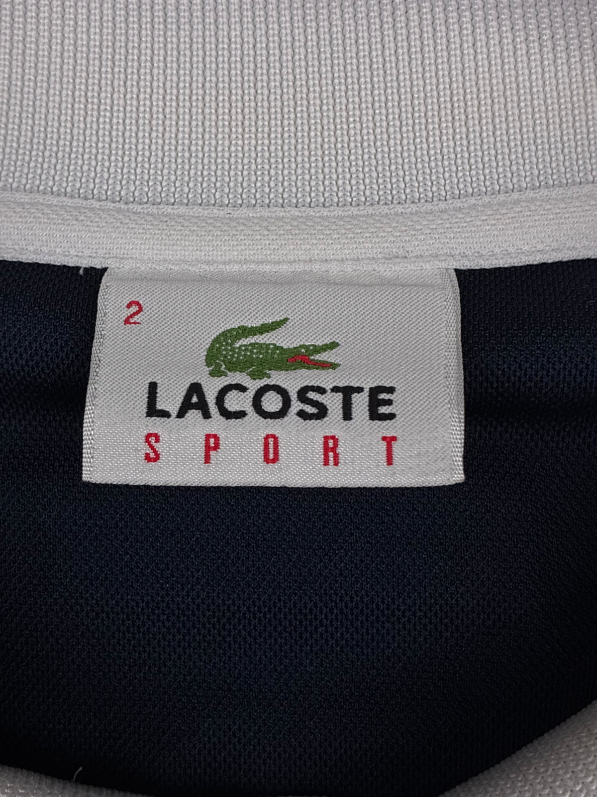 vintage white Lacoste polo {S}