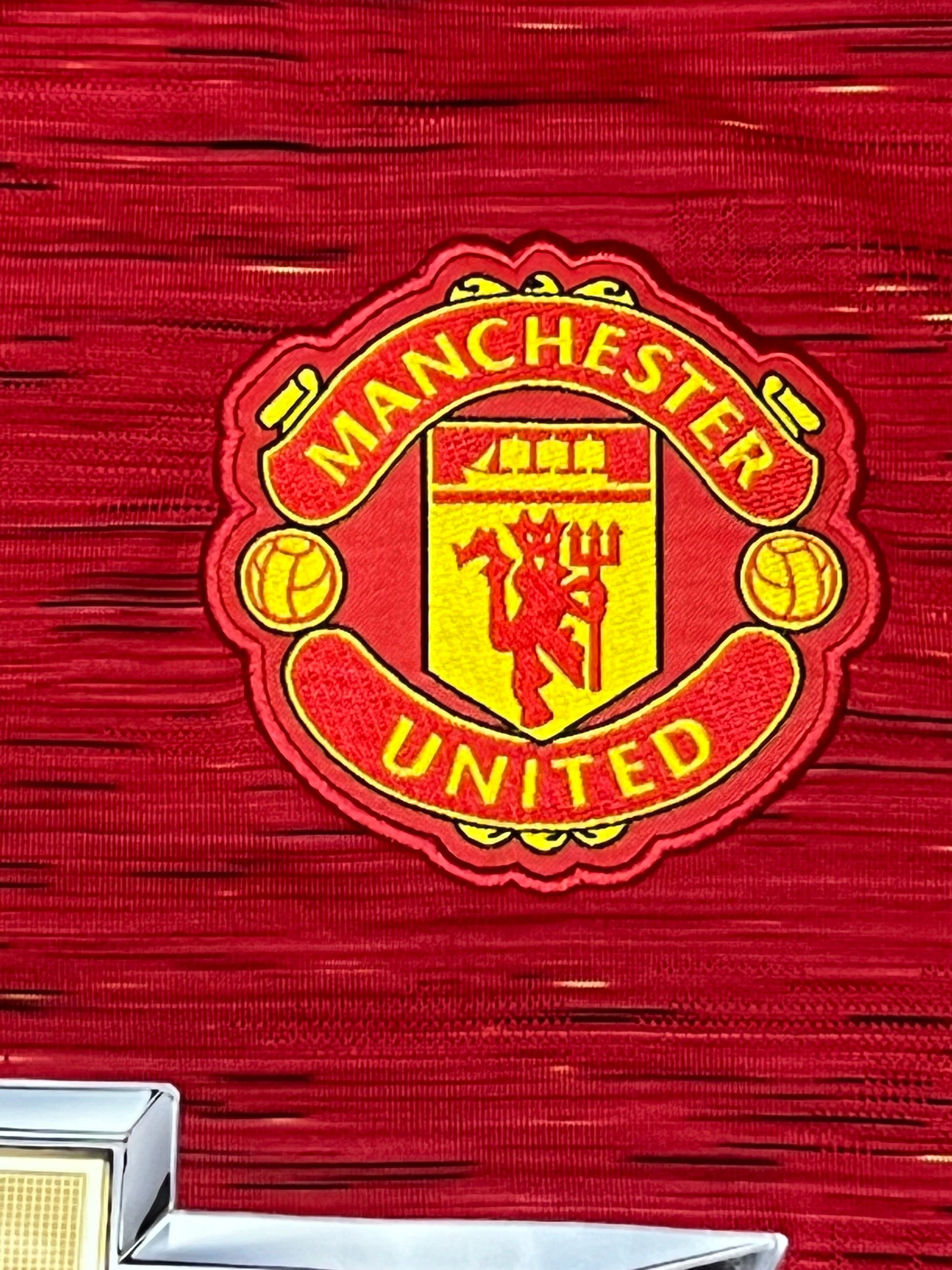 red Adidas Manchester United 2020-2021 home jersey {S}