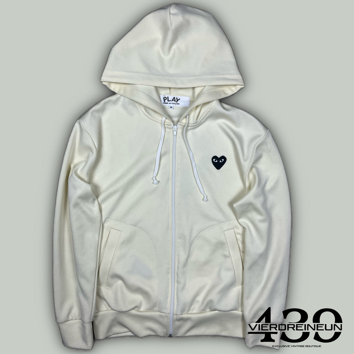 beige CdG Comme des Garçons sweatjacket {M}