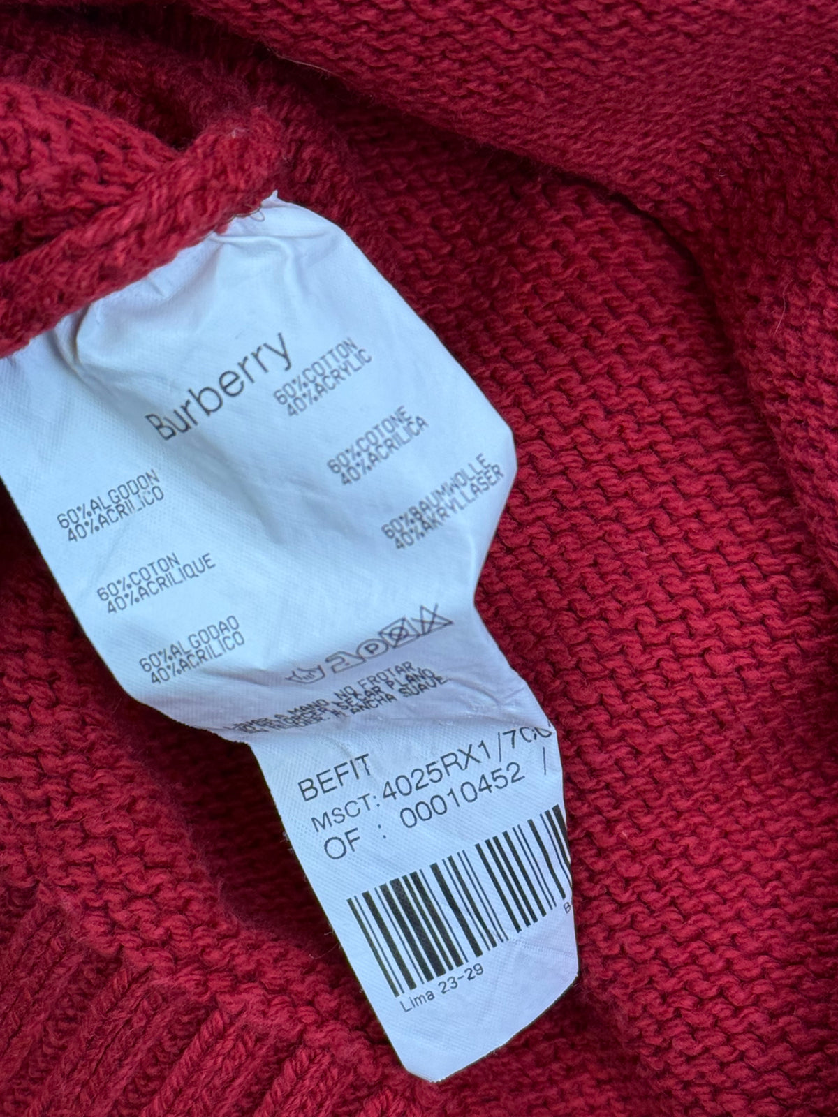 vintage Burberry knittedsweater {S}