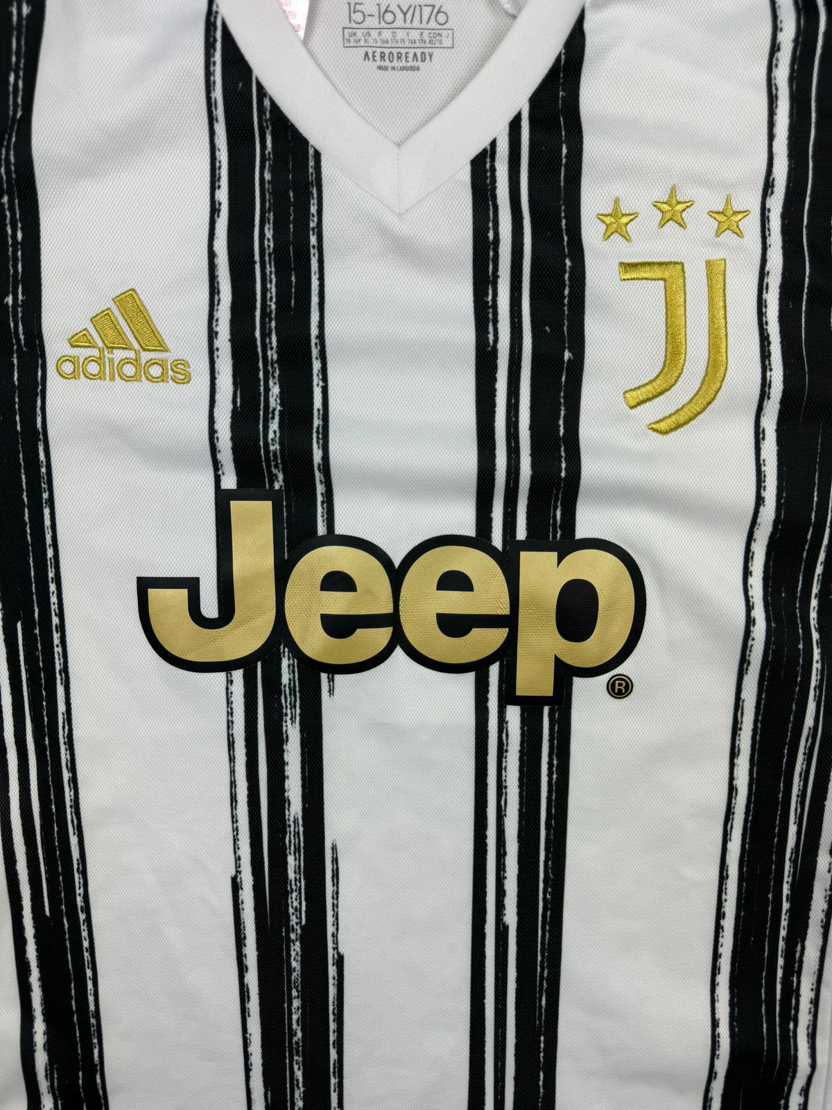 white Adidas Juventus Turin home jersey {S}