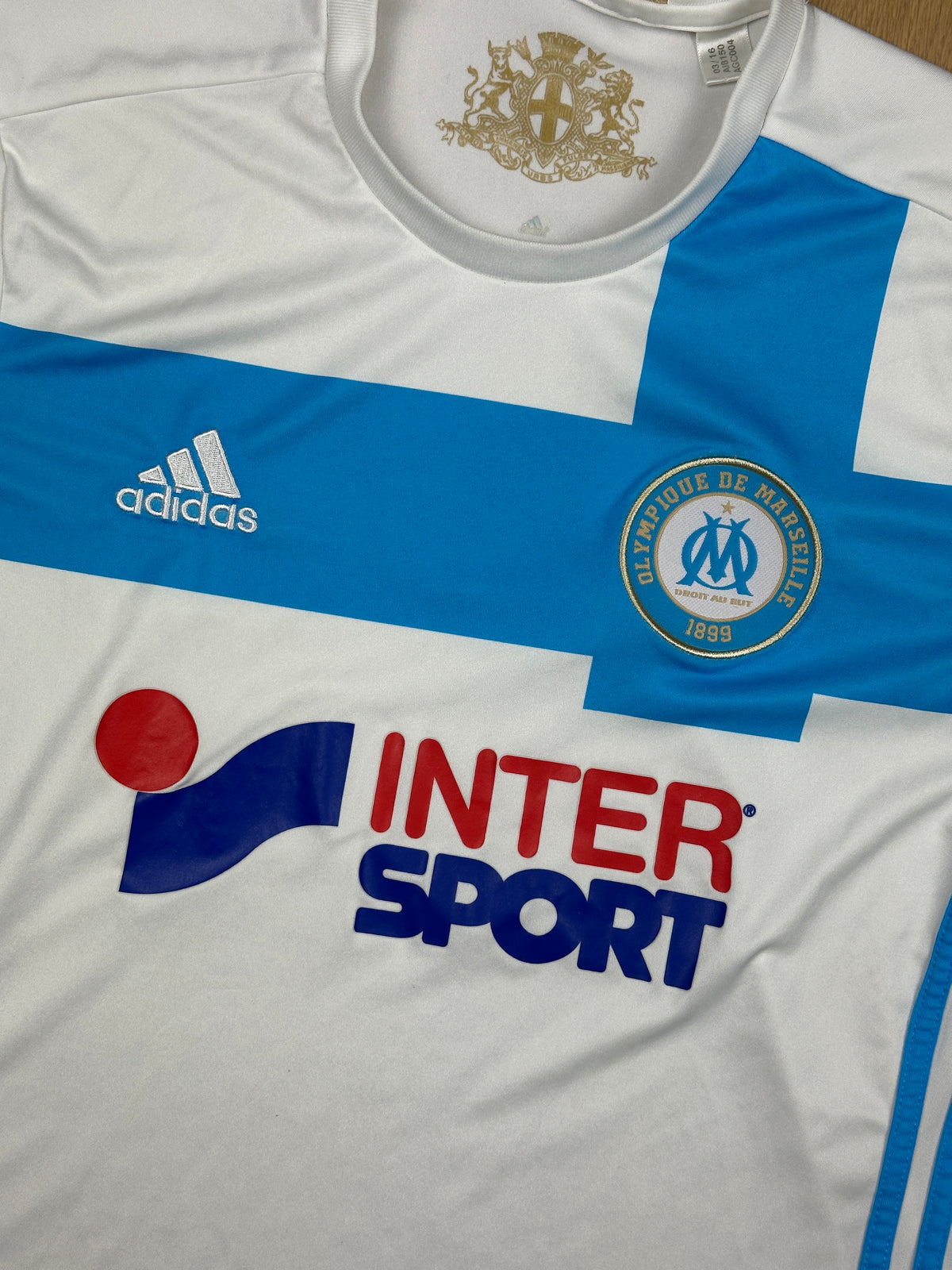 vintage Adidas Olympique Marseille home jersey {S}