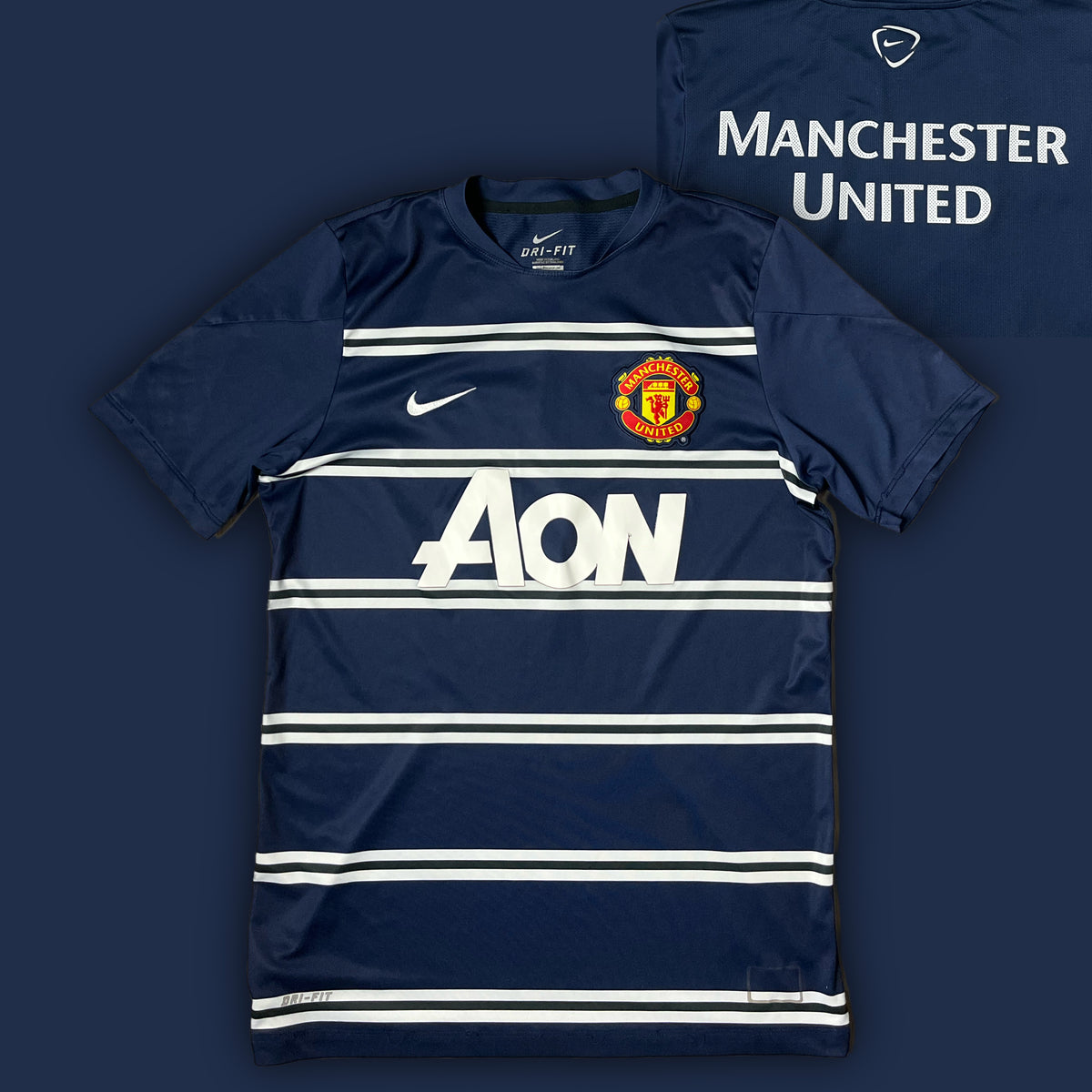 vintage Nike Manchester United trainingsjersey {M}