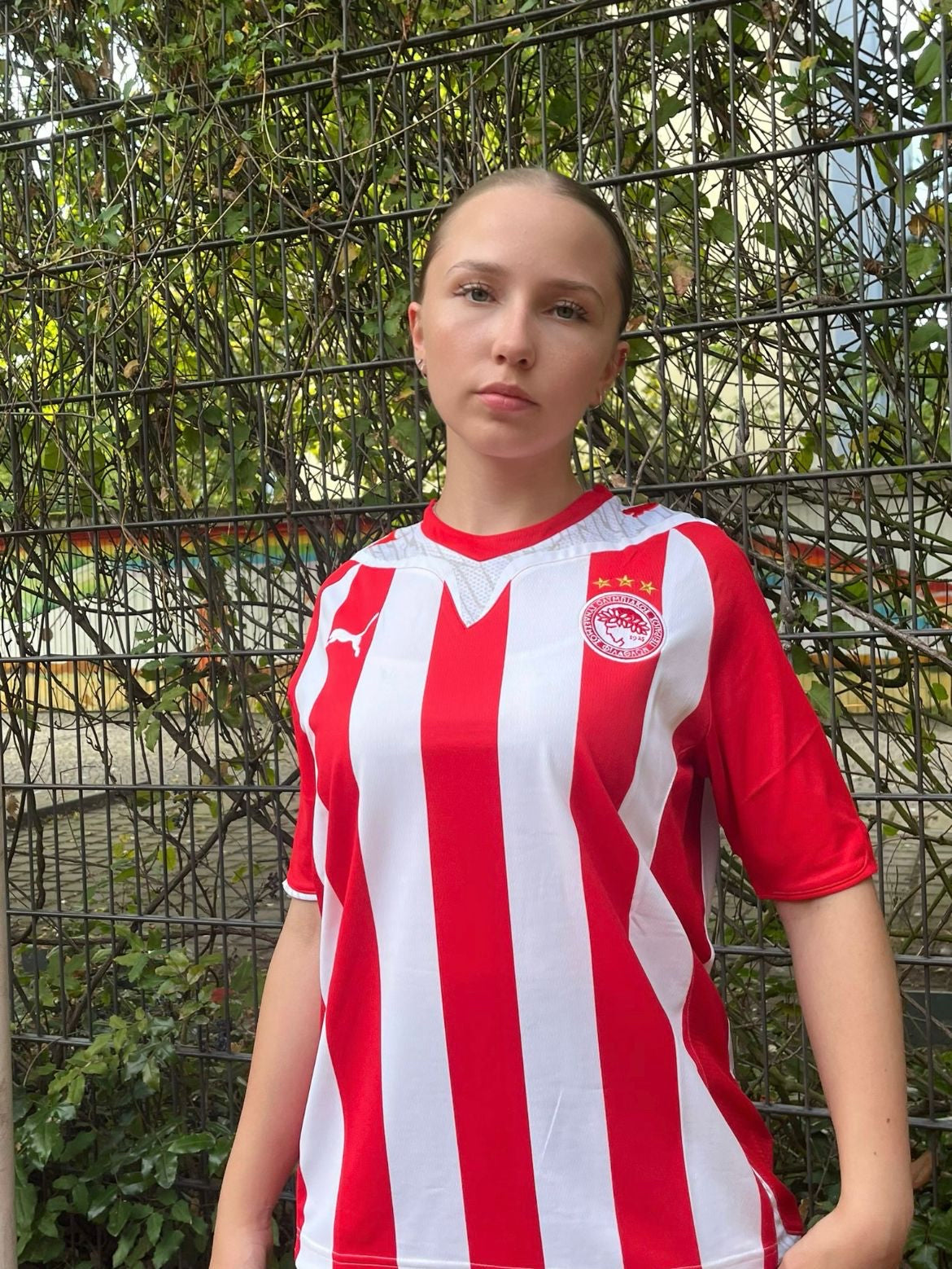 vintage Puma Olympiacos Piraeus home jersey DSWT {M}