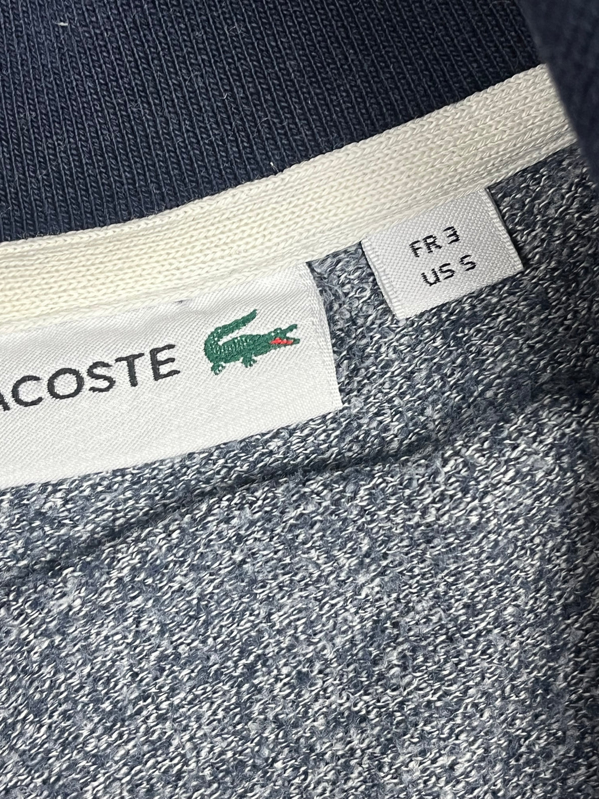 grey Lacoste sweatjacket {S}