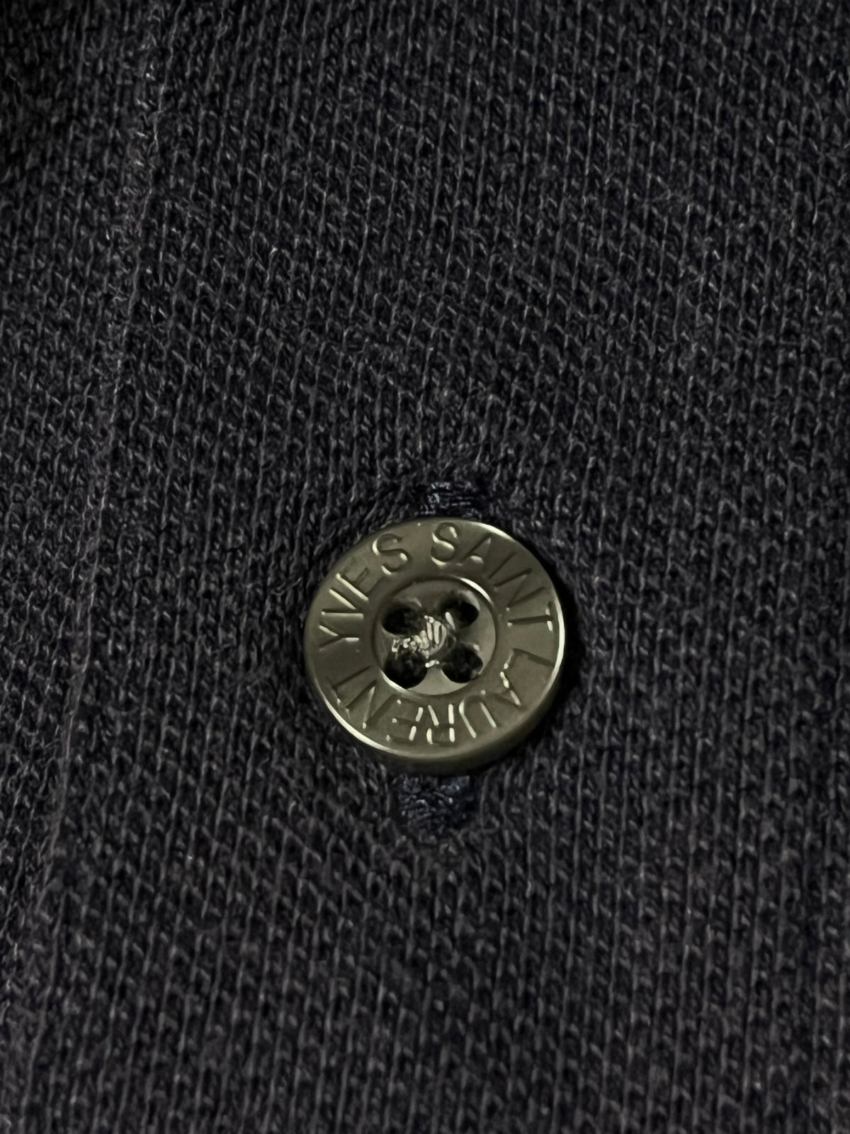 vintage YSL Yves Saint Laurent spell out polo {XL}