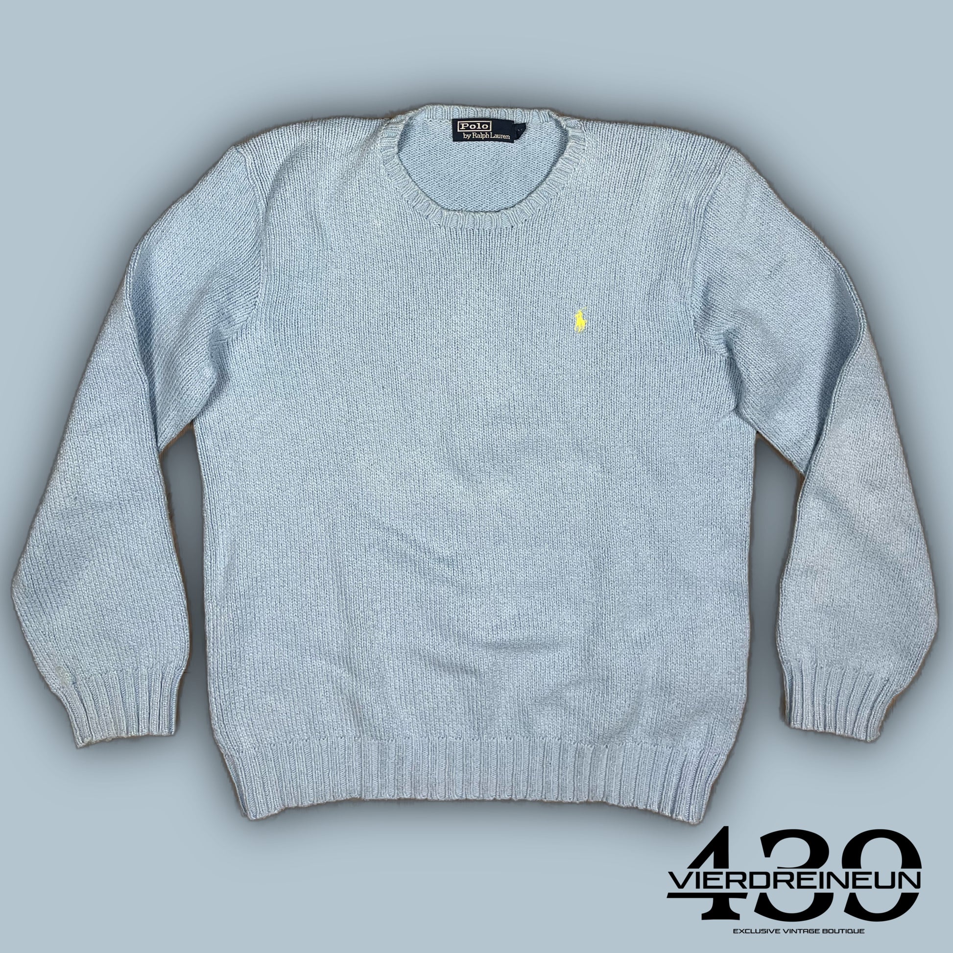 vintage babyblue Polo Ralph Lauren knittedsweater {M}