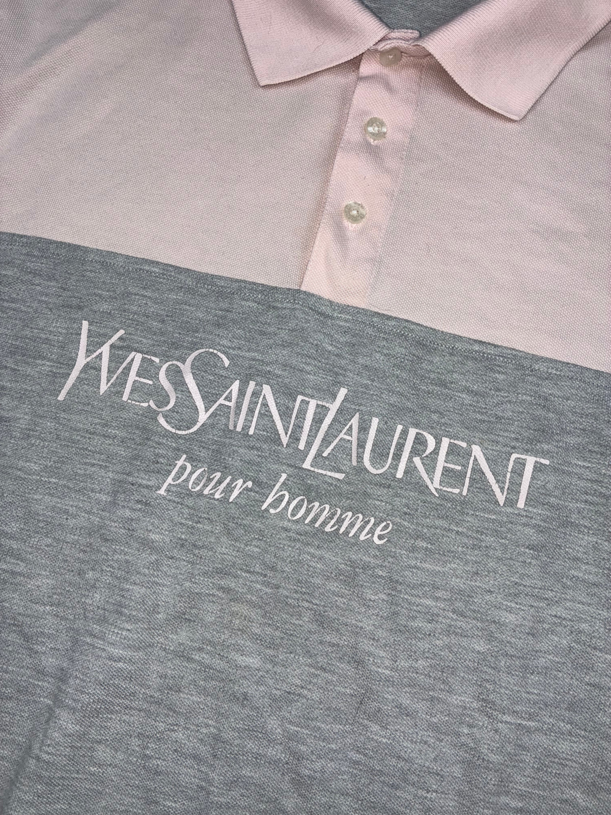 vintage YSL Yves Saint Laurent spellout polo {XL}