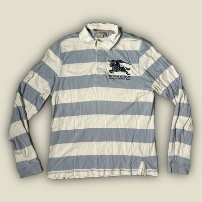 vintage babyblue Burberry longsleeve polo {M}