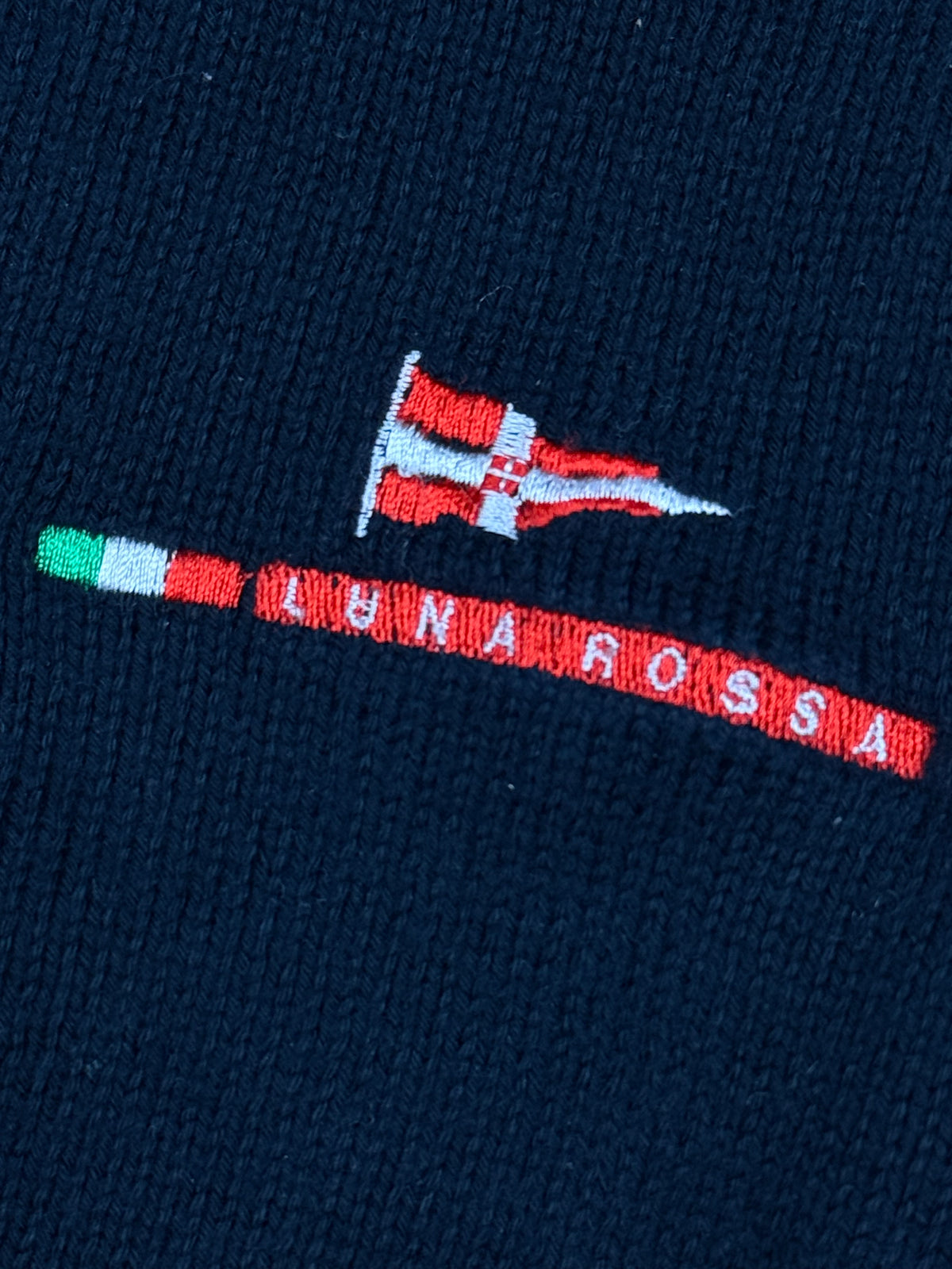 vintage navyblue Prada Americas Cup X North Sails knittedsweater