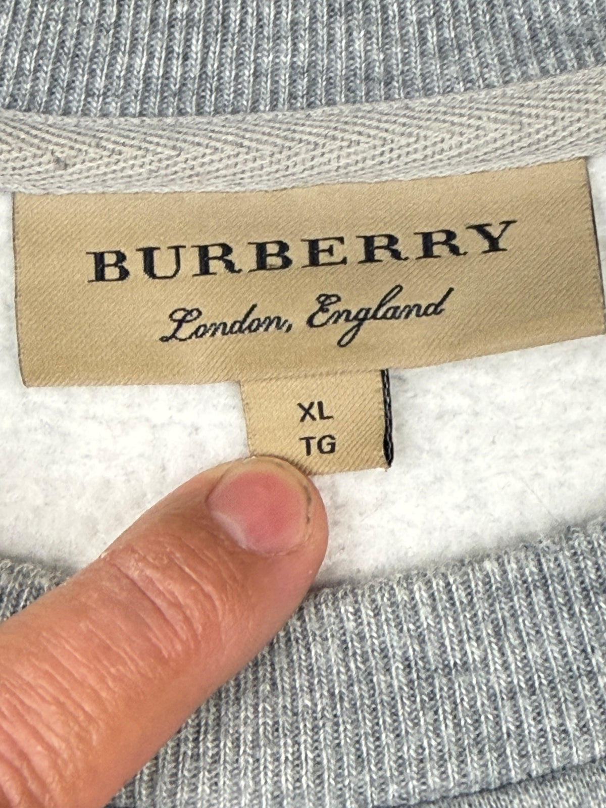 grey Burberry sweater