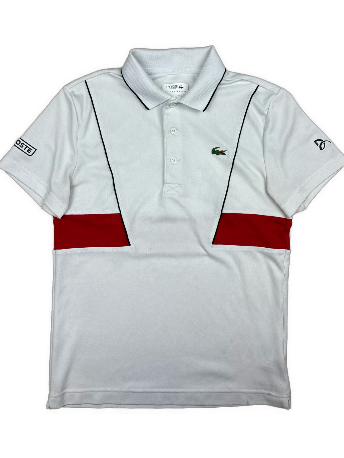 white Lacoste polo {S}