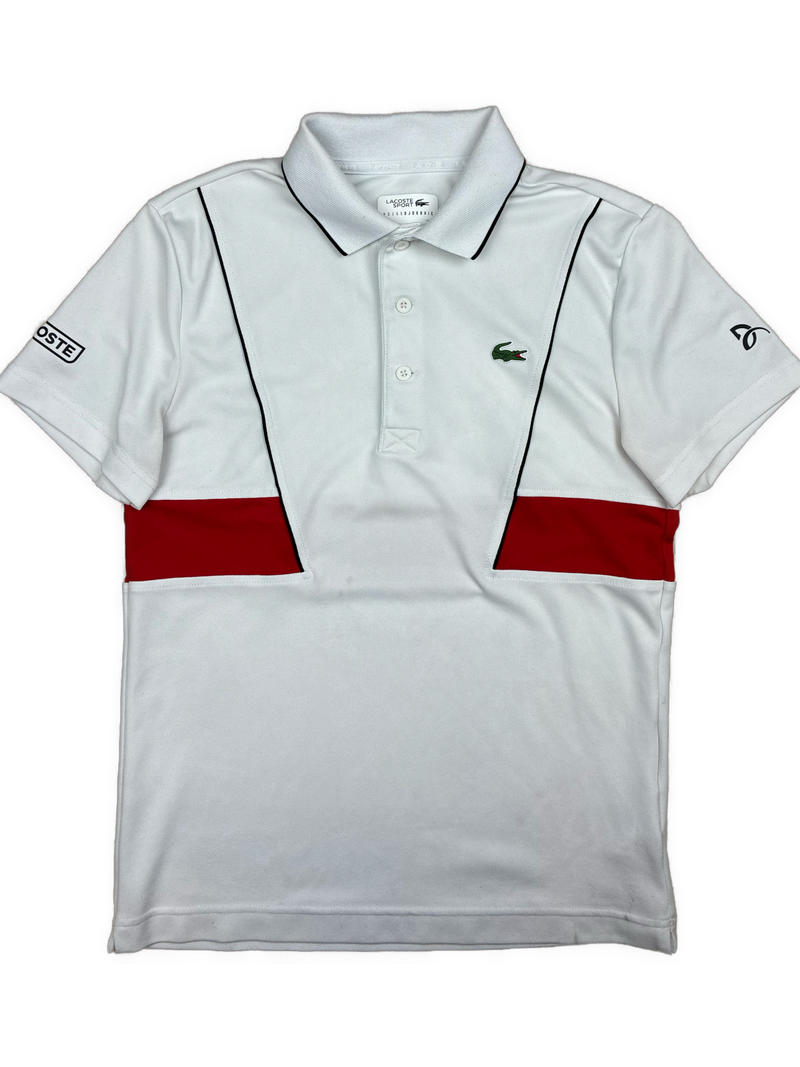 white Lacoste polo {S}