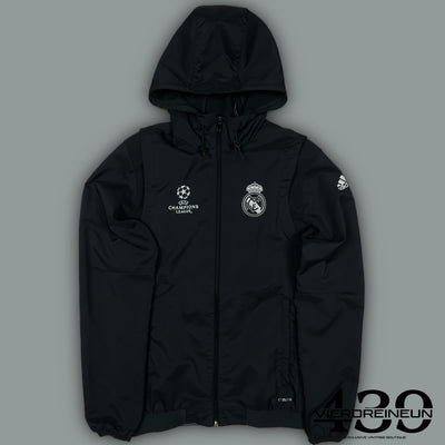 black Adidas Real Madrid windbreaker {S}