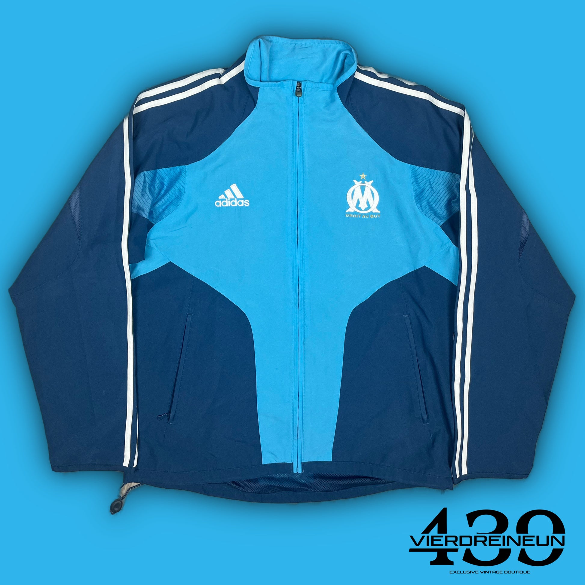 vintage Adidas Olympique Marseille windbreaker {L}