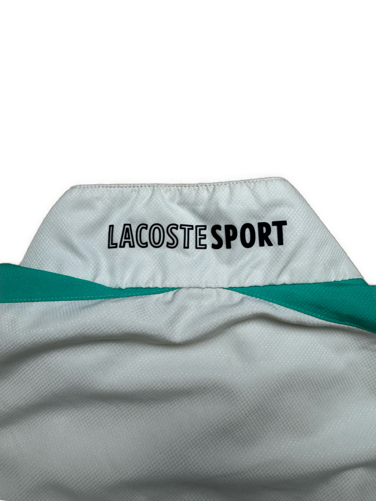 white Lacoste windbreaker {L}