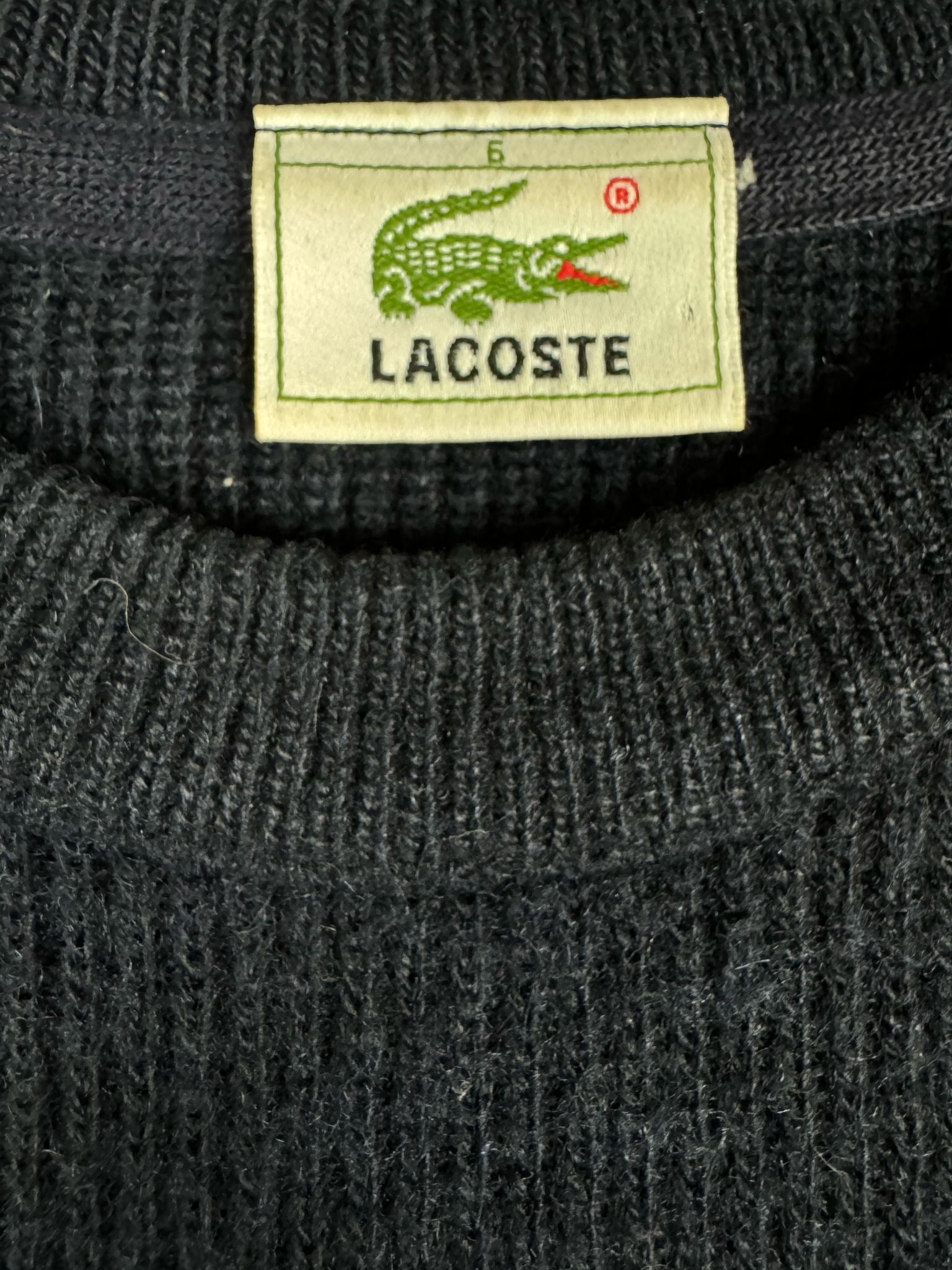 vintage navyblue Lacoste knittedsweater {XL}