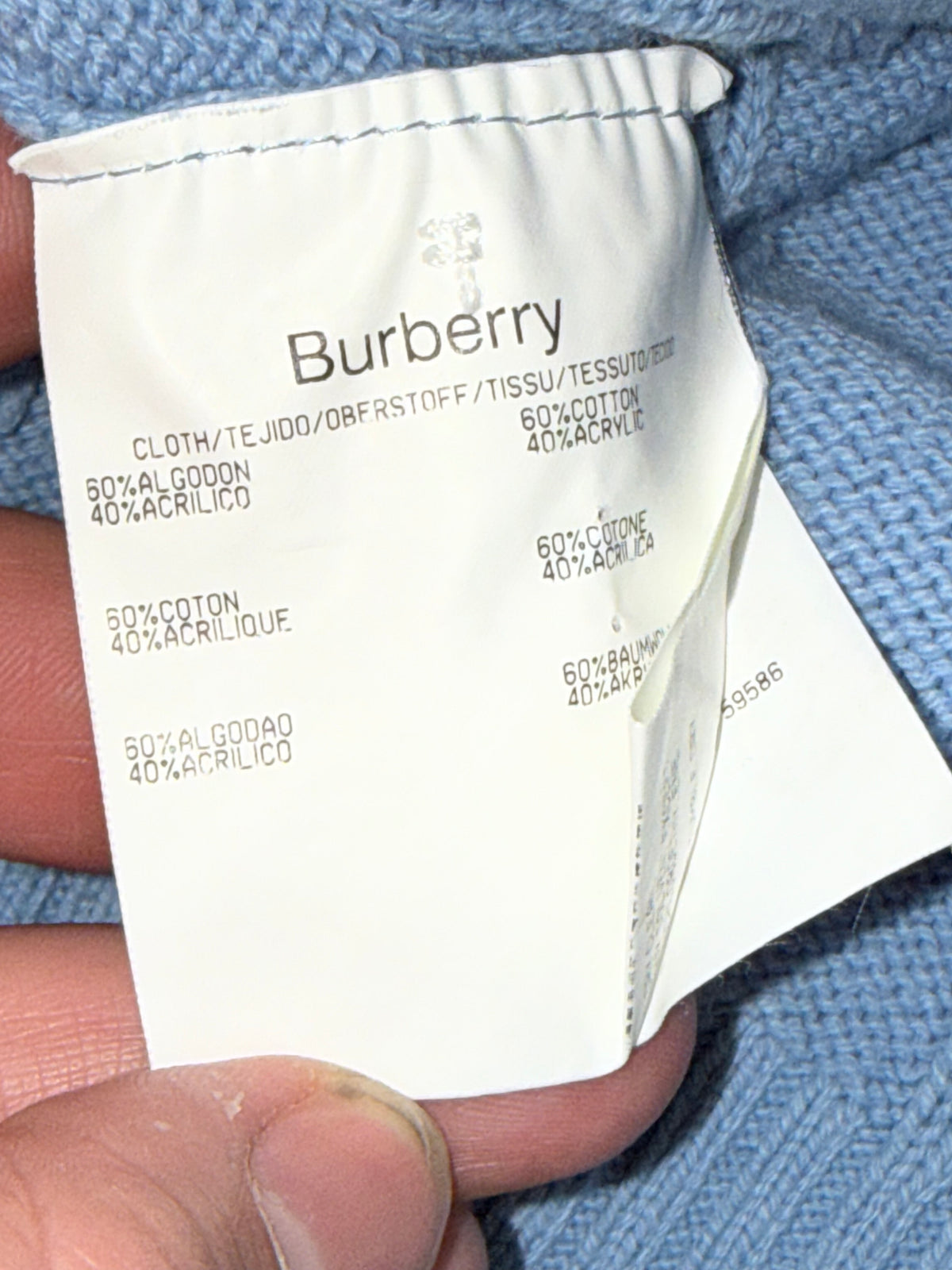 vintage babyblue Burberry sweatjacket {XL}