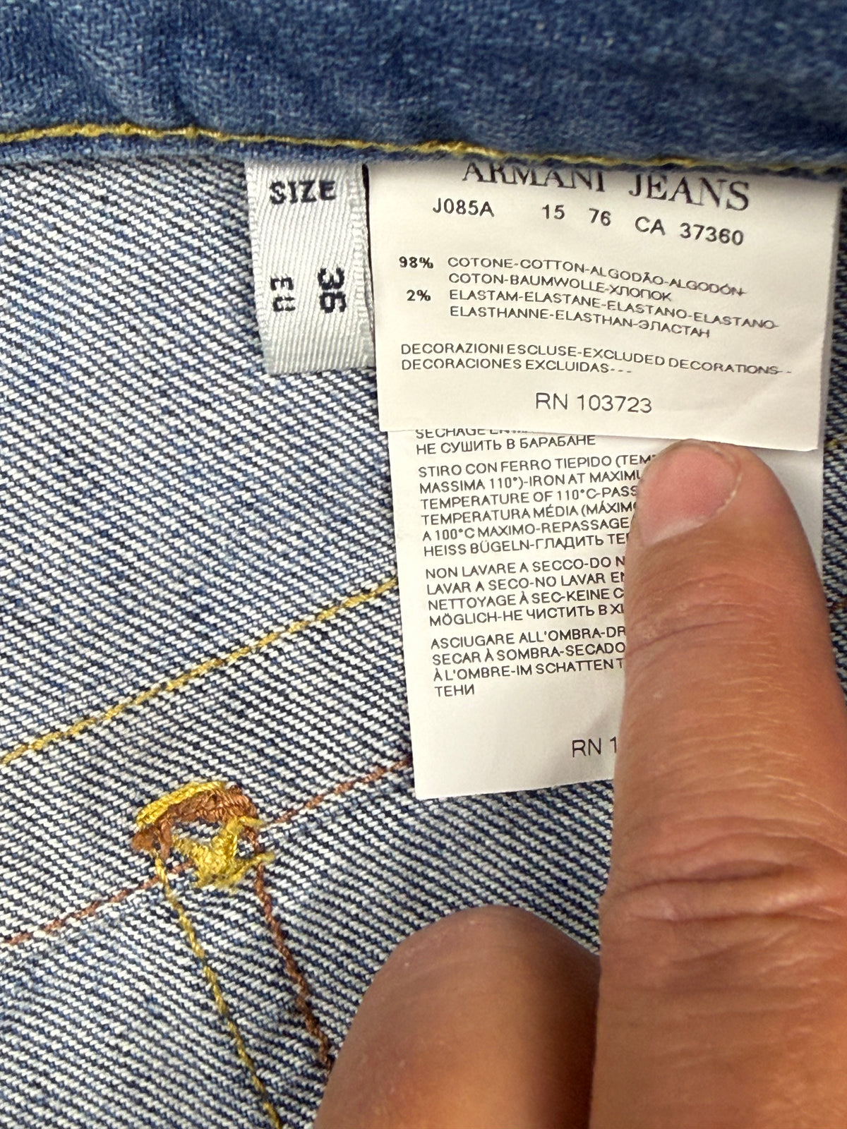 vintage Armani jeans