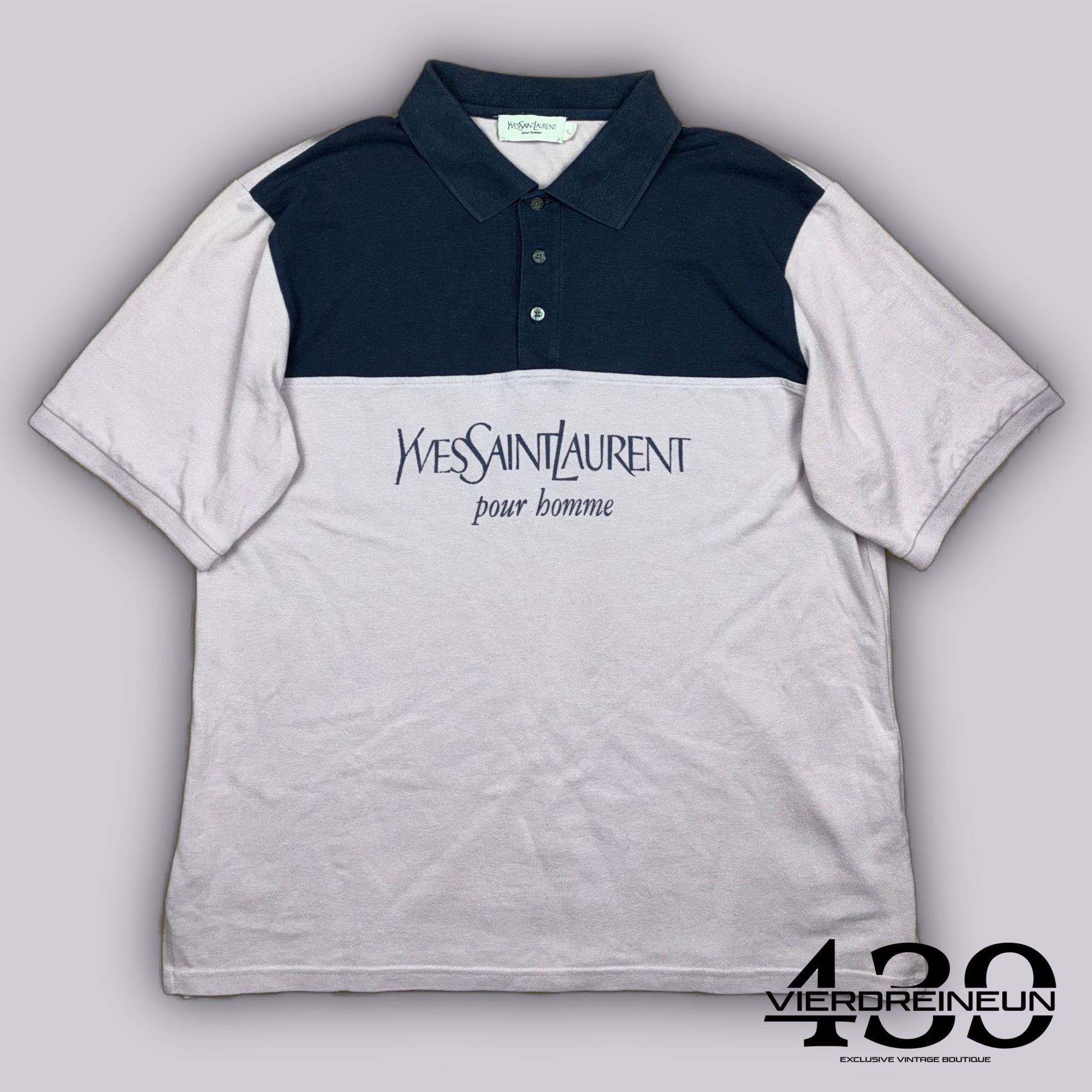 vintage YSL Yves Saint Laurent spellout polo {XL}