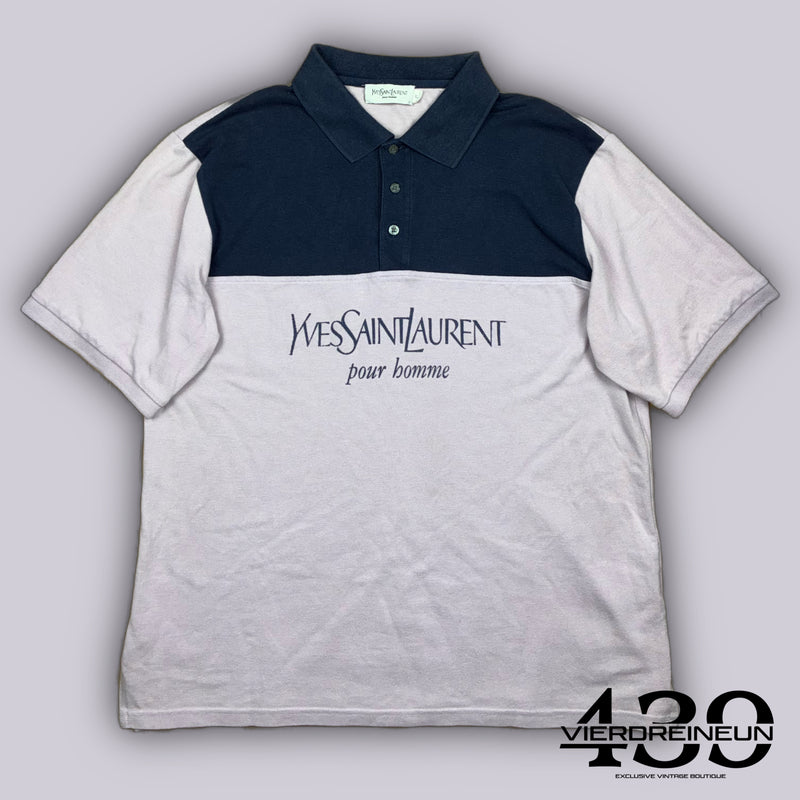 vintage YSL Yves Saint Laurent spellout polo {XL}