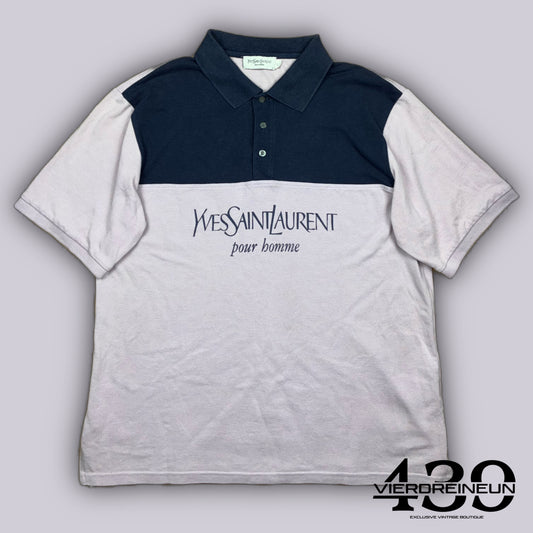 vintage YSL Yves Saint Laurent spellout polo {XL}