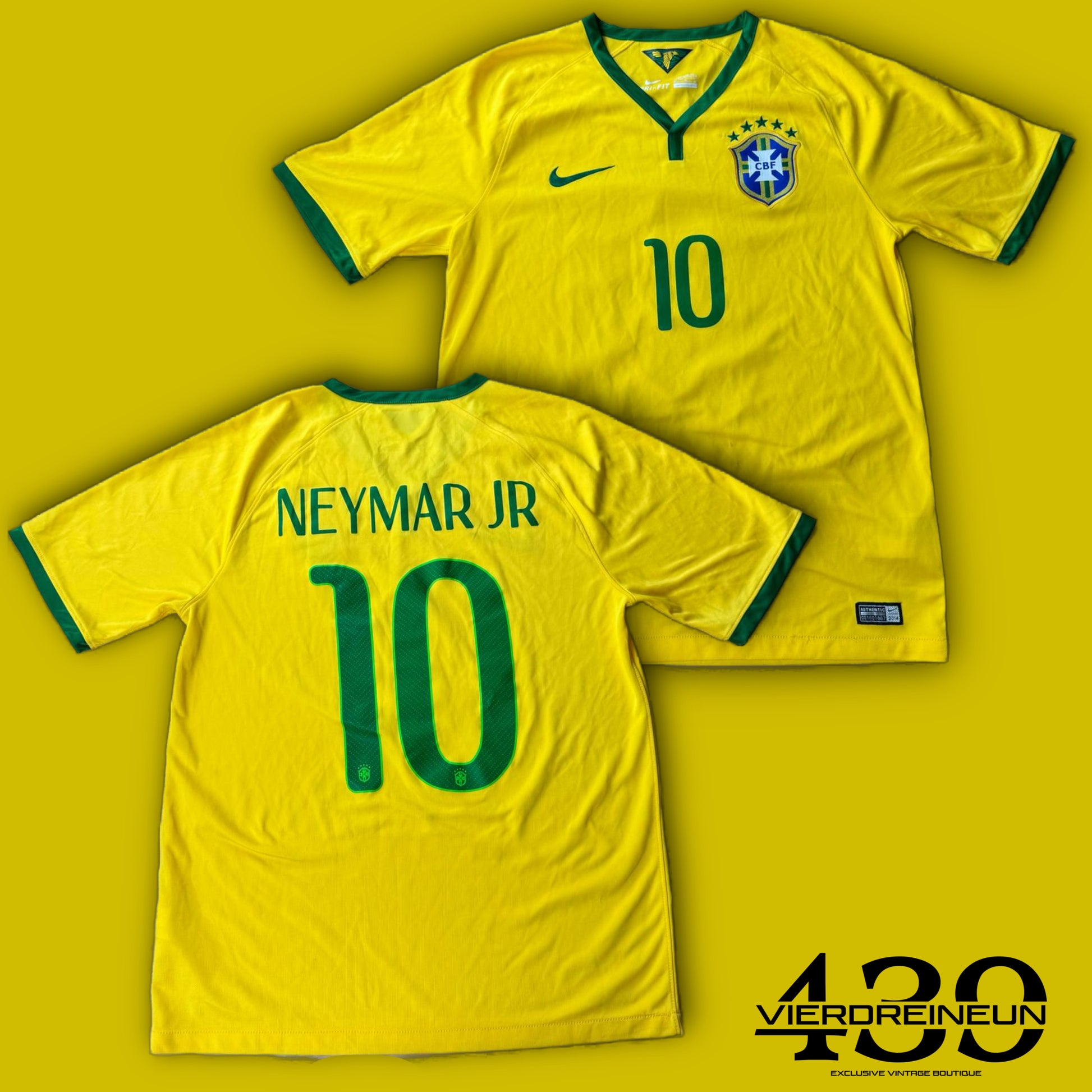 vintage Nike Brasil NEYMAR.JR10 home jersey {M}