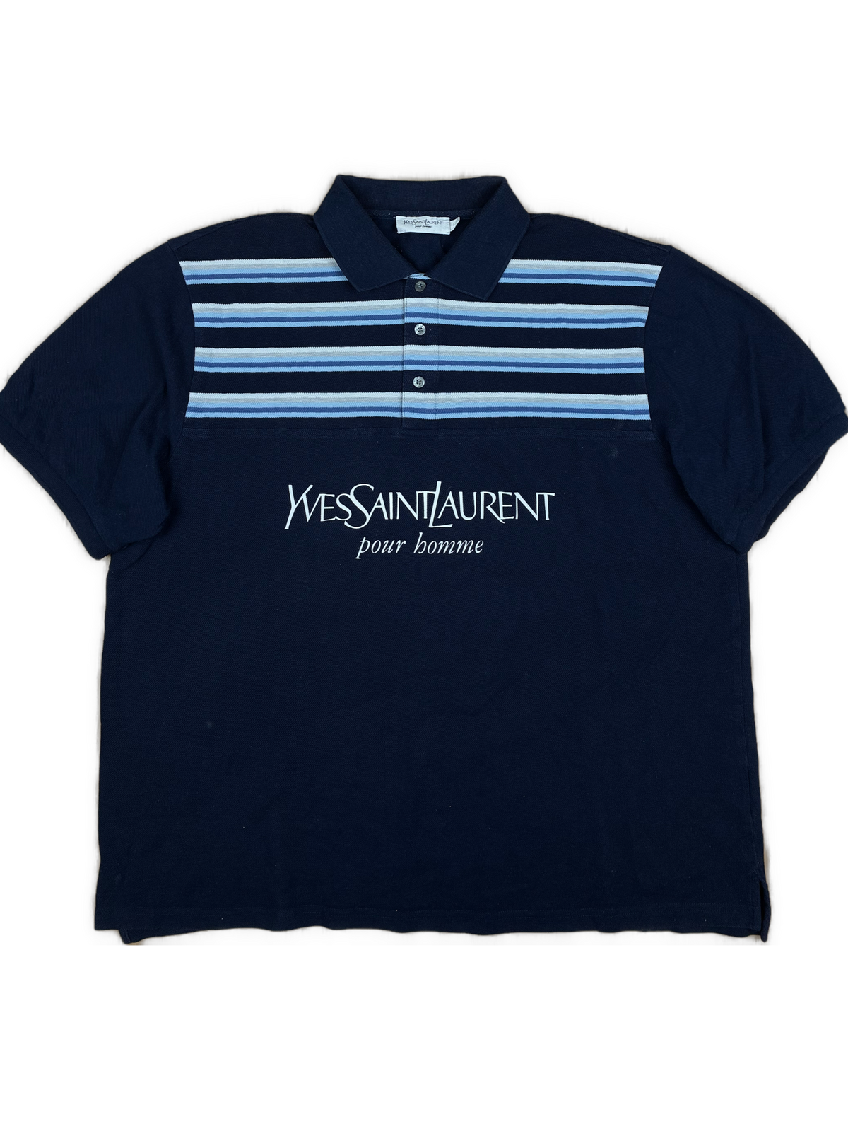 vintage YSL Yves Saint Laurent spellout polo {XL}