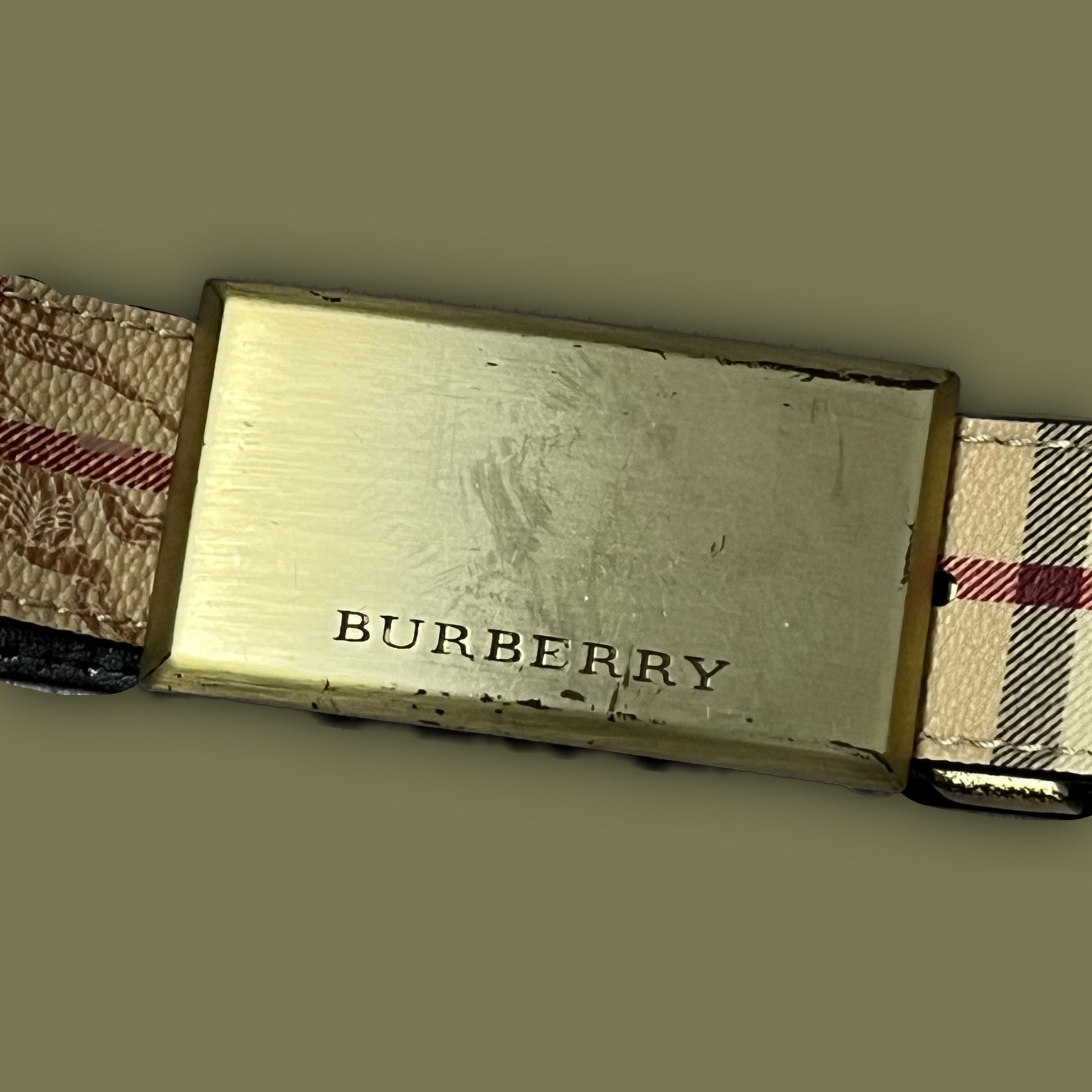 vintage reversible Burberry belt fullset