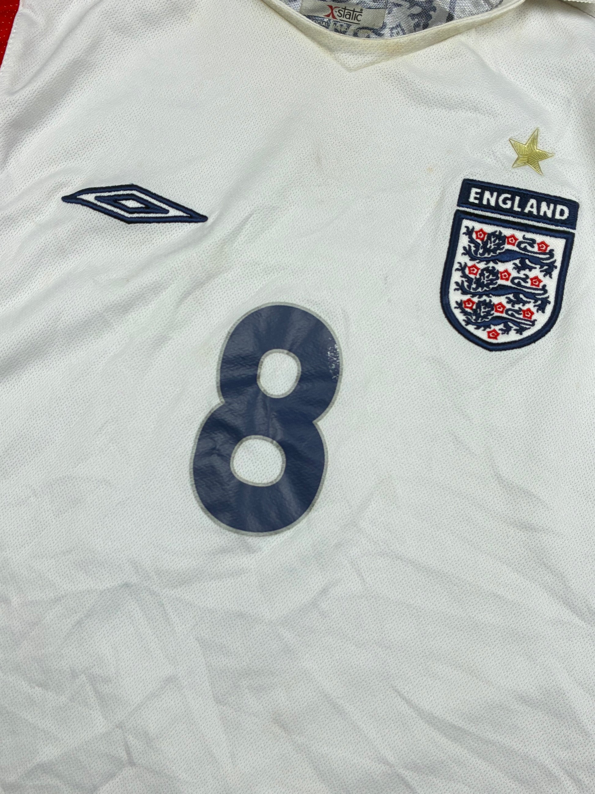 vintage Umbro England LAMPARD8 home jersey {S}