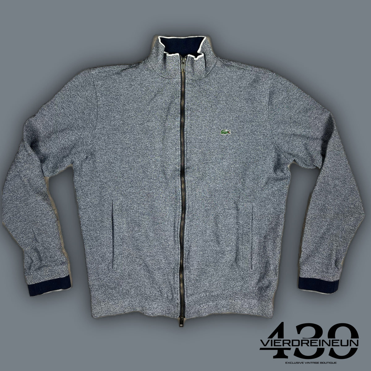 grey Lacoste sweatjacket {S}
