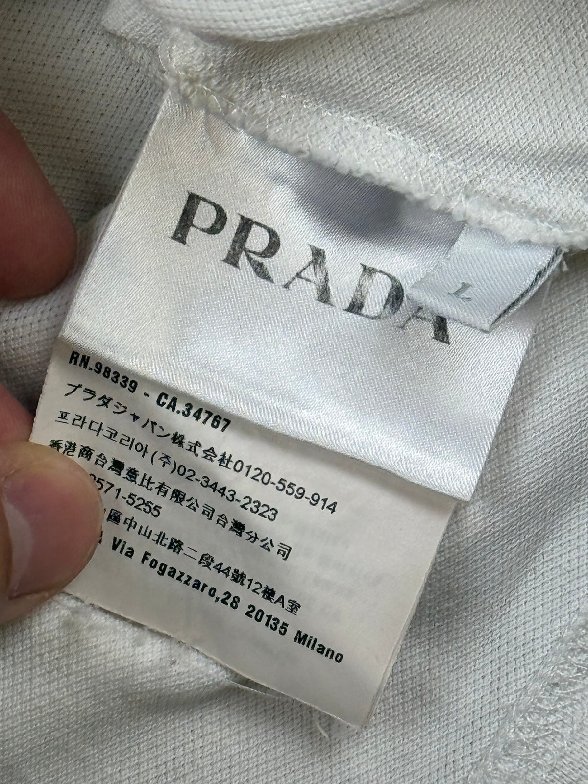 white Prada polo