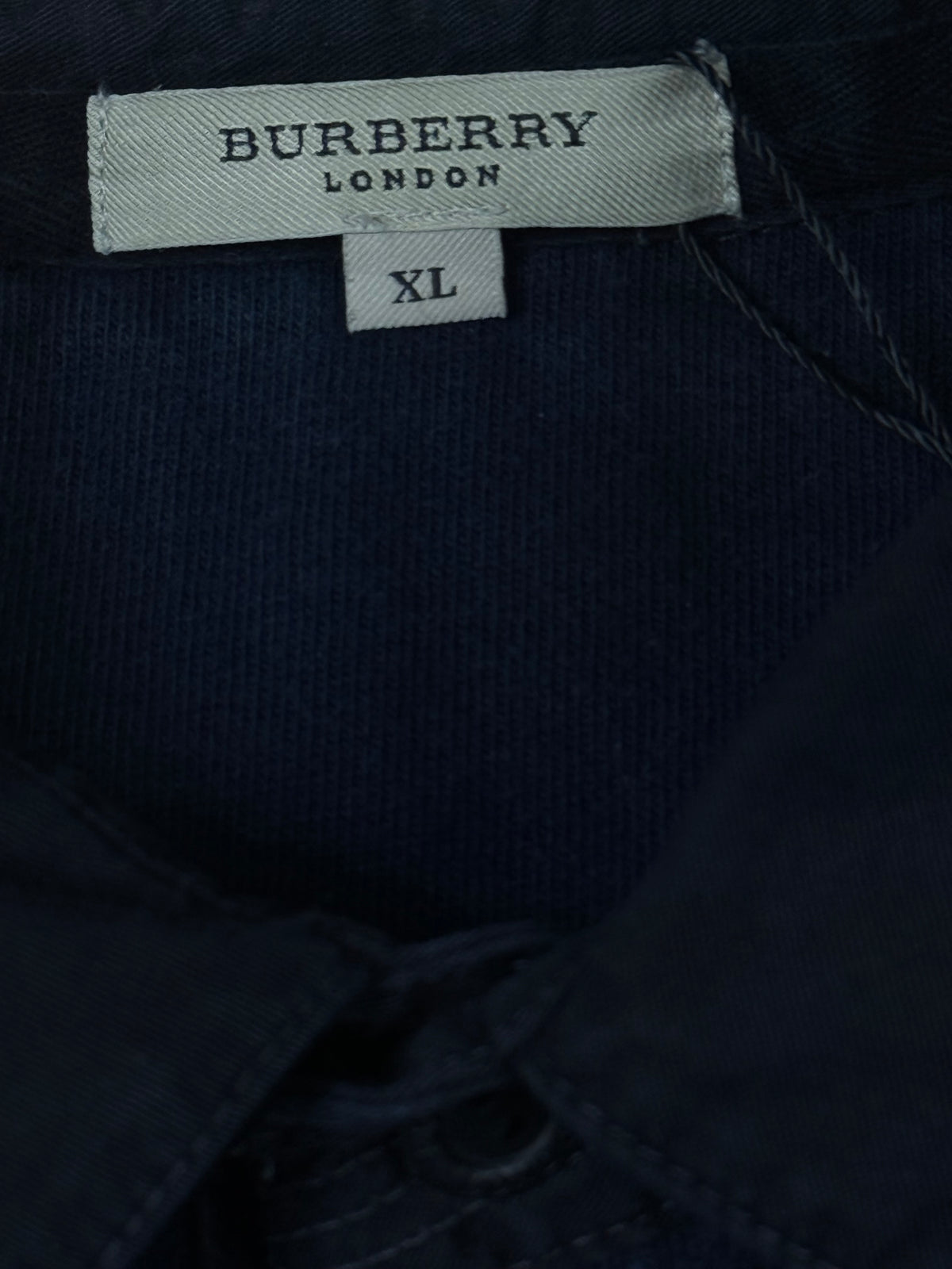 vintage navyblue Burberry polo long {XL}