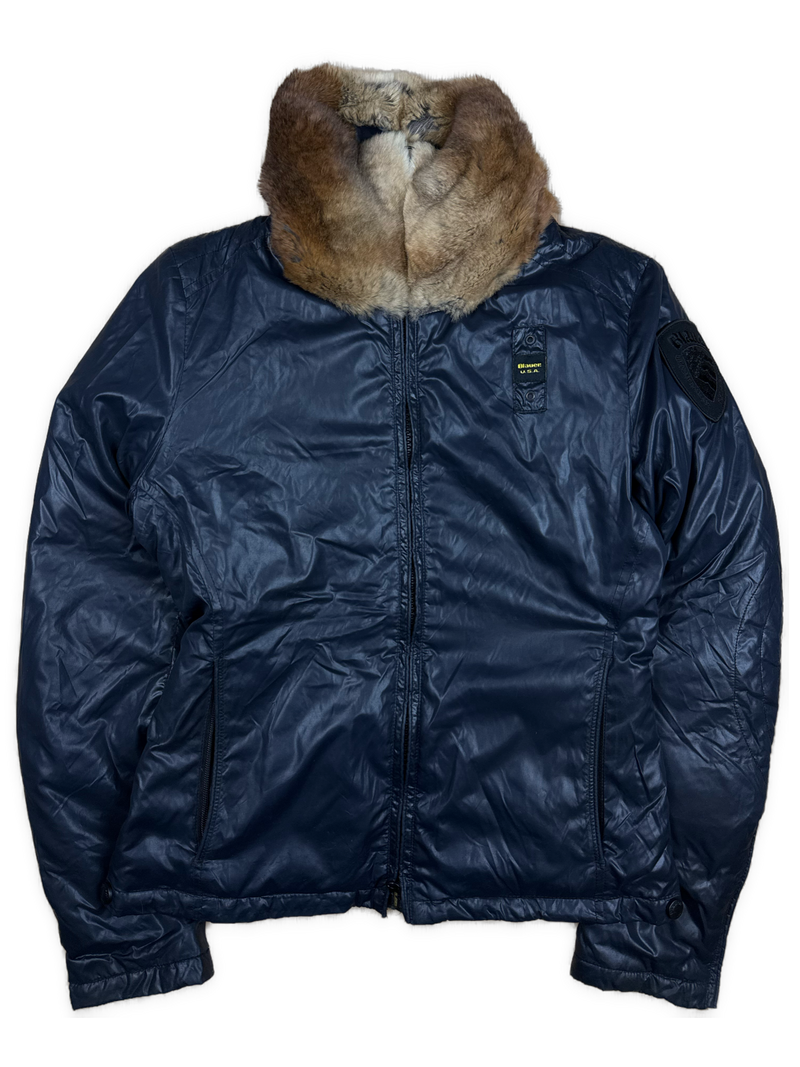 vintage navyblue Blauer winterjacket {S}