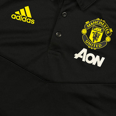 black Adidas Manchester United polo {S}