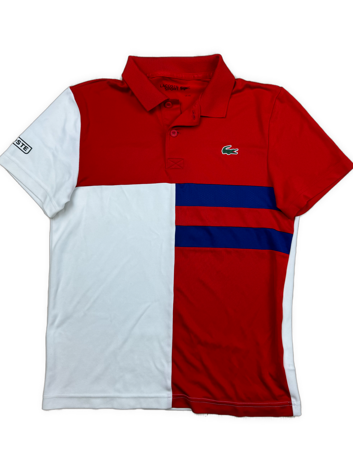 red Lacoste polo {XS}