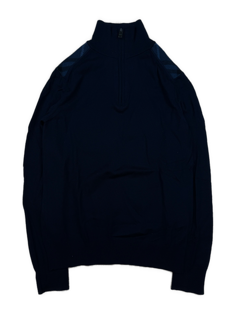 vintage Burberry quarterzip {S}