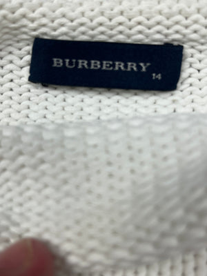 vintage white Burberry knittedsweater {XS}